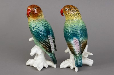 Lot 305 - Paar ENS Porzellanfiguren "Papageien"