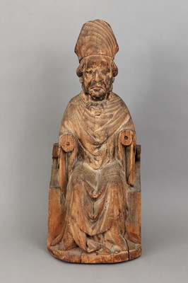 Lot 942 - Sakrale Holzfigur "Bischof"