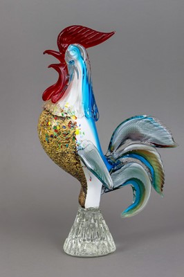 Lot 435 - MURANO Glasfigur "Hahn"