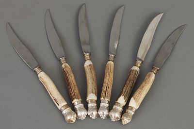 Lot 567 - 6 PENSHURST Steakmesser mit Geweihgriffen