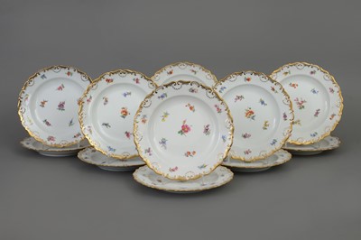 Lot 198 - 12 MEISSEN Porzellan Kuchen-/Dessertteller