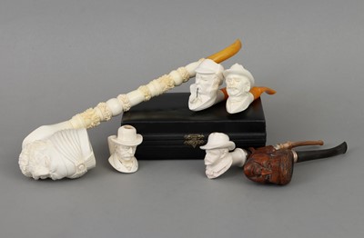 Lot 850 - Konvolut Meerschaumpfeifen mit Charakterköpfen