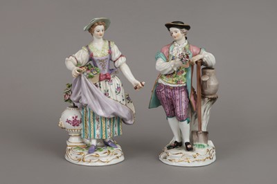 Lot 385 - Paar MEISSEN Porzellanfiguren "Gärtnerpaar"