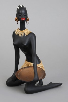 Lot 974 - CORTENDORF Keramikfigur  "Afrikanerin mit Schale"