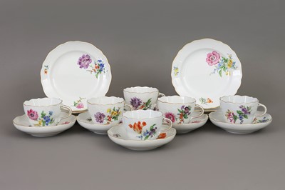 Lot 340 - 6 MEISSEN Kaffee-Gedecke