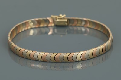 Lot 982 - Tricolor Gold Glieder-Armband