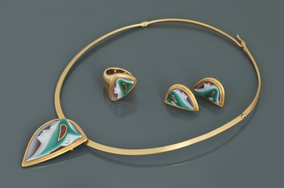 Schmuckset im Stile des Art Nouveau
