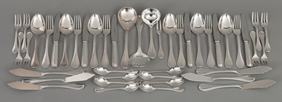 Lot 600 - ROBBE & BERKING (Flensburg) Silber Menübesteck "Französisch Perl"