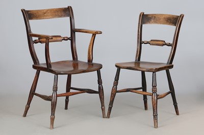 12 englische "farmer chairs" des 19. Jahrhunderts