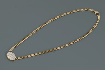 Lot 987 - Goldcollier mit Diamanten