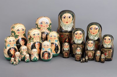 Lot 1477 - 2 russische Matrjoschka-Holzpuppen