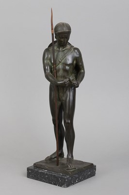 Lot 1673 - Bronzeplastik "Etruskischer Krieger mit Lanze"