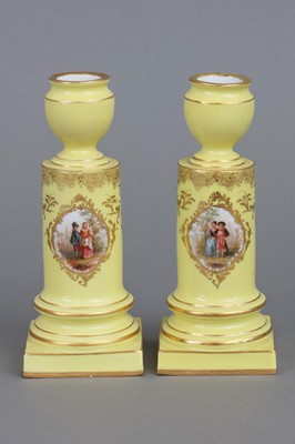 Lot 756 - Paar MEISSEN Porzellan-Kerzenleuchter