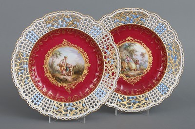 Lot 820 - Paar MEISSEN Porzellanteller