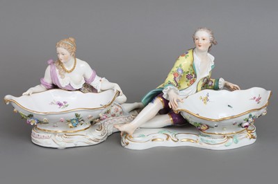 Lot 852 - Paar figürliche MEISSEN Tafelaufsätze