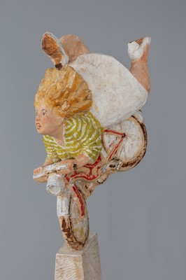 Lot 1819 - Raimund GÖBNER (*1969, Augsburg) Holzskulptur ¨Wilde Fahrt¨