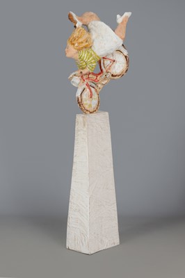 Lot 1819 - Raimund GÖBNER (*1969, Augsburg) Holzskulptur ¨Wilde Fahrt¨