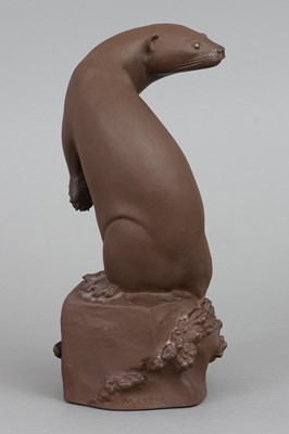 Lot 985 - MEISSEN Böttgersteinzeug-Figur "Fischotter"