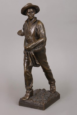 Lot 1860 - Yvonne Emma Laurens DIÈTERLE (1882-?), Bronzeplastik "Säender Bauer"