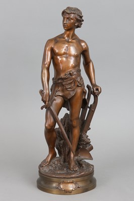 Adrien Etienne GAUDEZ (1845-1902) Bronzefigur ¨Devoir¨