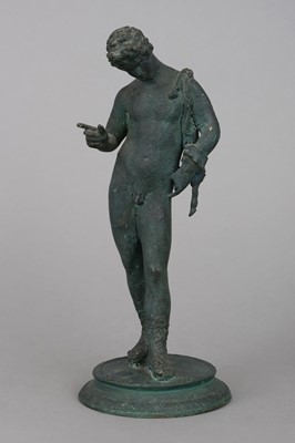 Lot 1870 - Bronzeplastik nach antikem italienischen Vorbild "Narziss von Pompeji"