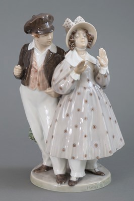 Lot 912 - ROYAL COPENHAGEN Porzellanfigur "Hans & Trine"