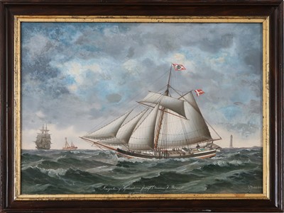 Lot 1330 - JORGEN DAHL (1825 - 1890, dänischer Marinemaler)