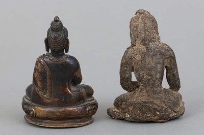 Lot 127 - 2 kleine asiatische Bronze Buddhafiguren