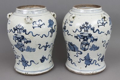 Paar chinesische Vasen-/Vorratsgefäße
