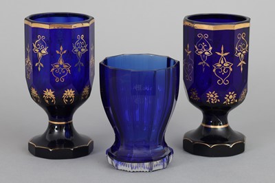 Lot 1051 - 3 böhmische Biedermeier Fußbecher