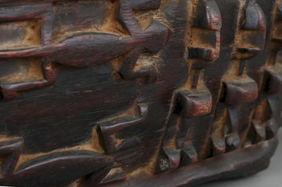 Afrikanisches Holz Deckelgefäß der Dogon, Mali