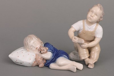 2 ROYAL COPENHAGEN und BING & GRÖNDAHL Porzellanfiguren Kinder