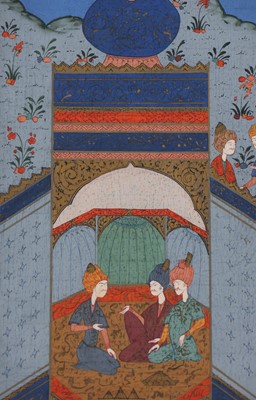 10 persische Buchblätter aus einem Schahname ("Buch der Könige")