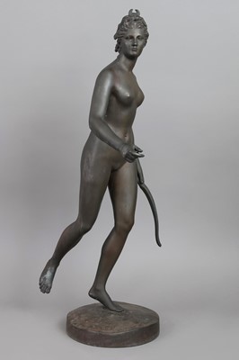 Lot 1868 - Jean Antoine HOUDON (1741-1828) Bronzefigur "Jagdgöttin Diana mit Bogen"