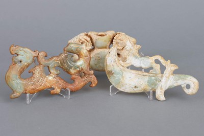 Lot 116 - 3 chinesische Jade Amulette und Ritualfiguren