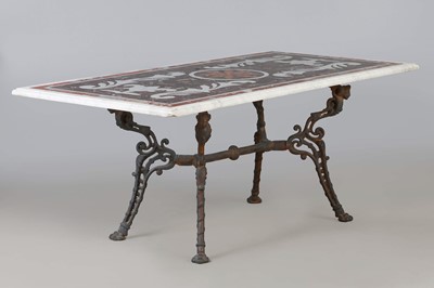 Florentiner Marmor-Tisch mit Pietra Dura Einlagen