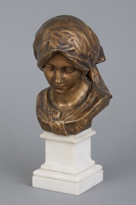 Lot 1885 - FERNAND CIAN (1889 - 1954) Bronzebüste "Junge Frau"