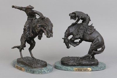 Lot 1881 - 2 FREDERIC SACKRIDER REMINGTON Bronzefiguren (Nachgüsse)