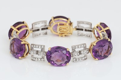 Lot 879 - Juwelenarmband mit Amethysten