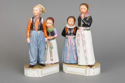 Lot 1145 - Paar ROYAL COPENHAGEN Porzellanfiguren "Amager Kinder"