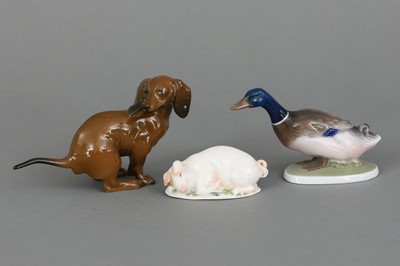 Lot 1137 - 3 Porzellan Tierfiguren