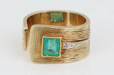 Lot 872 - Smaragd-Ring um 1960-70