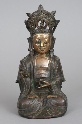 Lot 132 - Chinesische Bronzefigur einer Guanyin