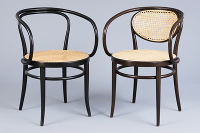 Lot 367 - 2 THONET Armlehnstühle "210R"