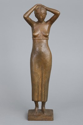 Lot 1829 - GERHARD MARCKS (1889-1981), Bronzeplastik "Elaine, halbbekleidet"