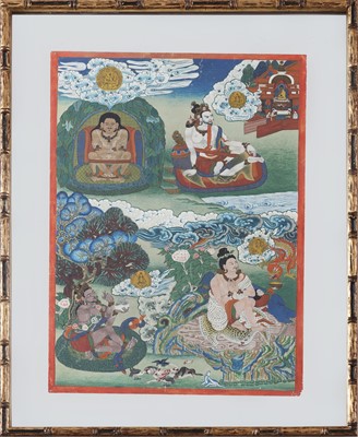 Lot 175 - Tibetischer Thangka ¨"Mahasiddha"