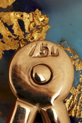 Goldkette mit Glasanhänger, wohl Klaus Moje