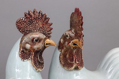 Lot 66 - Paar chinesische Porzellanfiguren ¨Hähne¨