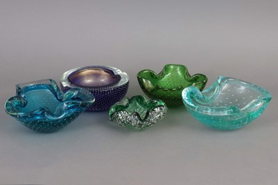 Lot 1051 - Konvolut 5 MURANO Glasschalen/ Aschenbecher