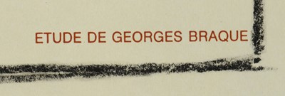 GEORGES BRAQUE (1882 Argenteuil - 1963 Paris)